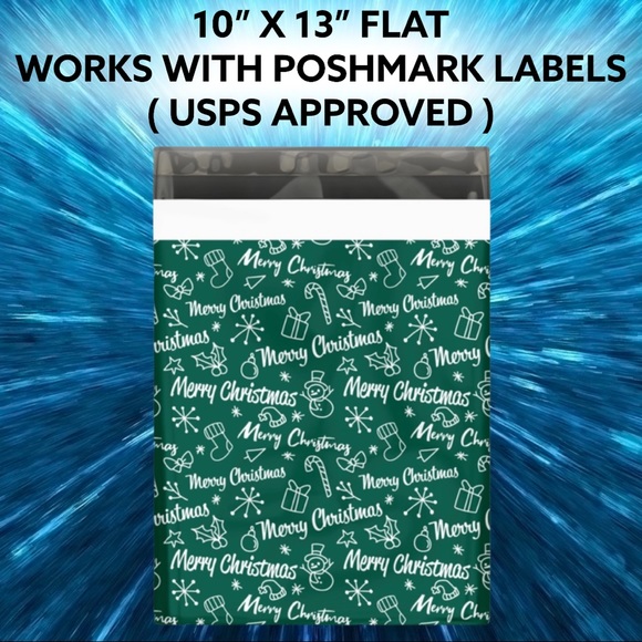 50 10X13 Merry Christmas Poly Mailers CLEARANCE - Picture 4 of 6